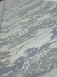 Photo4: 1Y07z40  Japanese Kimono Silk  FABRIC Scenery Light blue-gray 58.3x7.5 (4)