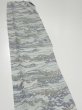 Photo3: 1Y08z40  Japanese Kimono Silk  FABRIC Scenery Light blue-gray 58.3x7.5 (3)