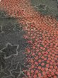 Photo1: 1Y01z50  Japanese Kimono Silk  FABRIC Plum blossom Black 34.3x14.4 (1)