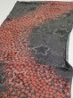 Photo3: 1Y01z50  Japanese Kimono Silk  FABRIC Plum blossom Black 34.3x14.4 (3)