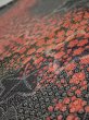 Photo4: 1Y01z50  Japanese Kimono Silk  FABRIC Plum blossom Black 34.3x14.4 (4)