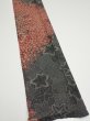 Photo2: 1Y07z50  Japanese Kimono Silk  FABRIC Plum blossom Black 59.8x7.5 (2)