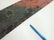 Photo5: 1Y07z50  Japanese Kimono Silk  FABRIC Plum blossom Black 59.8x7.5 (5)
