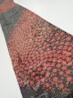 Photo1: 1Y08z50  Japanese Kimono Silk  FABRIC Plum blossom Black 60.6x7.5 (1)