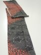 Photo3: 1Y09z50  Japanese Kimono Silk  FABRIC Plum blossom Black 81.5x6.7 (3)