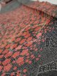Photo4: 1Y09z50  Japanese Kimono Silk  FABRIC Plum blossom Black 81.5x6.7 (4)