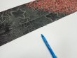 Photo7: 1Y09z50  Japanese Kimono Silk  FABRIC Plum blossom Black 81.5x6.7 (7)