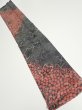 Photo1: 1Y10z30  Japanese Kimono Silk  FABRIC Plum blossom Black 38.6x6.7 (1)