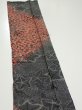 Photo3: 1Y10z30  Japanese Kimono Silk  FABRIC Plum blossom Black 38.6x6.7 (3)