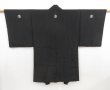 Photo6: 5131T01z580 Vintage Japanese Kimono Silk Men's HAORI Mountain Black (6)
