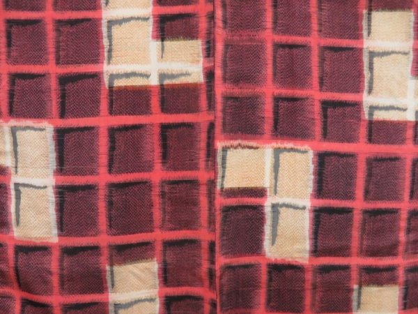 Photo4: 5131T03z440 Vintage Japanese Kimono Silk MEISEN HAORI  Coral pink (4)