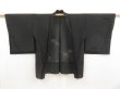 Photo5: 5131T04z260 Vintage Japanese Kimono Silk See through HAORI Maple Black (5)