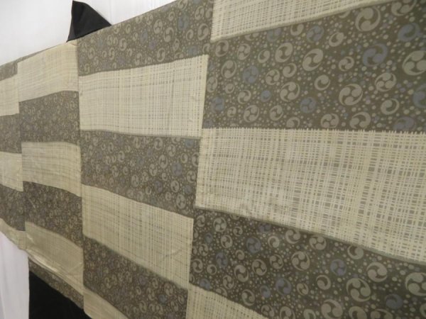 Photo2: 5131T05z500 Vintage Japanese Kimono Silk Men's HAORI  Black (2)