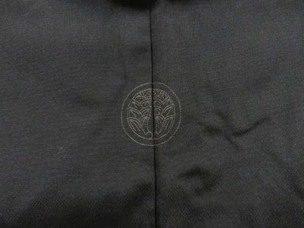 Photo4: 5131T05z500 Vintage Japanese Kimono Silk Men's HAORI  Black (4)