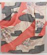 Photo1: 5131T08z1170 Vintage Japanese Kimono Silk FURISODE Folding fan Off-white (1)