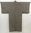 Photo1: 5131T10z870 Vintage Japanese Kimono Silk Men's   Brown-Gray (1)