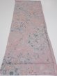 Photo5: 1K01z50  Japanese Kimono Silk  FABRIC Flowers Light ash rose 38.6x14.4 (5)