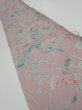 Photo1: 1K07z40  Japanese Kimono Silk  FABRIC Flowers Light ash rose 59.8x7.5 (1)