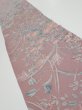 Photo1: 1K08z30  Japanese Kimono Silk  FABRIC Flowers Light ash rose 40.2x6.9 (1)