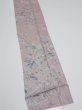 Photo2: 1K09z50  Japanese Kimono Silk  FABRIC Flowers Light ash rose 79.9x6.9 (2)