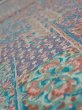 Photo4: 1K01z70  Japanese Kimono Silk  FABRIC Flowers Dull lavender 50.8x15.0 (4)