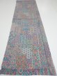 Photo5: 1K01z70  Japanese Kimono Silk  FABRIC Flowers Dull lavender 50.8x15.0 (5)