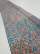 Photo1: 1K07z40  Japanese Kimono Silk  FABRIC Flowers Dull lavender 57.5x7.7 (1)