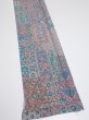 Photo2: 1K07z40  Japanese Kimono Silk  FABRIC Flowers Dull lavender 57.5x7.7 (2)
