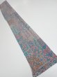 Photo5: 1K07z40  Japanese Kimono Silk  FABRIC Flowers Dull lavender 57.5x7.7 (5)
