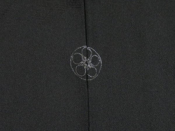 Photo5: 5216T01z270 Vintage Japanese Kimono Silk See through HAORI Flowers Black (5)