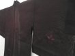 Photo2: 5216T04z230 Vintage Japanese Kimono Silk See through HAORI Flower Black (2)