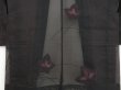 Photo3: 5216T04z230 Vintage Japanese Kimono Silk See through HAORI Flower Black (3)