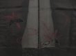 Photo3: 5216T06z280 Vintage Japanese Kimono Silk See through HAORI Leaf Black (3)