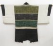 Photo1: 5216T07z540 Vintage Japanese Kimono Silk Men's HAORI Edo era Black (1)