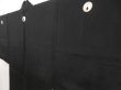Photo5: 5216T09z660 Vintage Japanese Kimono Silk Men's HAORI Plain Black (5)