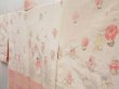 Photo7: 5216T10z450 Vintage Japanese Kimono Silk SHIBORI HAORI Flower Pink (7)