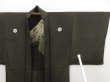 Photo5: 5216T11z640 Vintage Japanese Kimono Silk Men's HAORI Mt.Fuji Green-Gray (5)