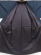 Photo2: 5216T13z990 Vintage Japanese Kimono Silk Men's  Plain Blue-Gray (2)