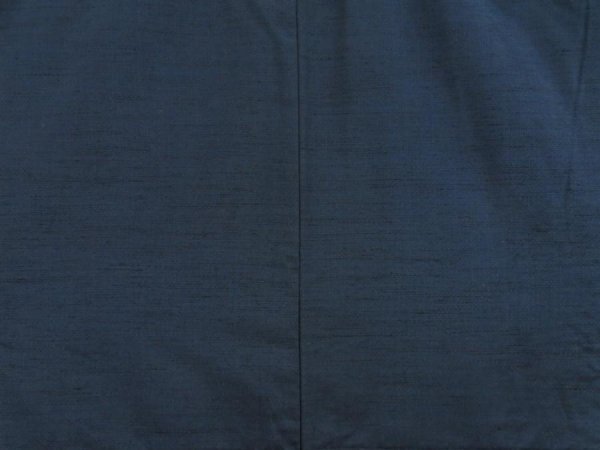 Photo3: 5216T13z990 Vintage Japanese Kimono Silk Men's  Plain Blue-Gray (3)