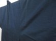 Photo5: 5216T13z990 Vintage Japanese Kimono Silk Men's  Plain Blue-Gray (5)