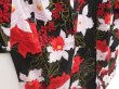 Photo3: 5217T02z480 Vintage Japanese Kimono Cotton YUKATA Flowers Black (3)