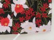 Photo7: 5217T02z480 Vintage Japanese Kimono Cotton YUKATA Flowers Black (7)