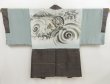 Photo1: 5217T07z480 Vintage Japanese Kimono Silk Men's HAORI Dragon Brown-Gray (1)
