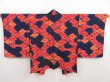 Photo1: 5217T08z530 Vintage Japanese Kimono Silk HAORI  Navy (1)
