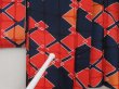 Photo8: 5217T08z530 Vintage Japanese Kimono Silk HAORI  Navy (8)