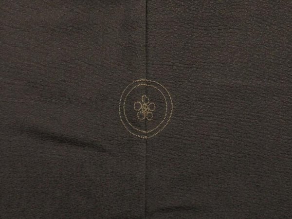 Photo5: 5217T11z540 Vintage Japanese Kimono Silk Men's HAORI Eagle Dark brown (5)