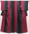Photo1: 5217T12z930  Japanese Kimono Silk KOMON Hemp Wine red (1)