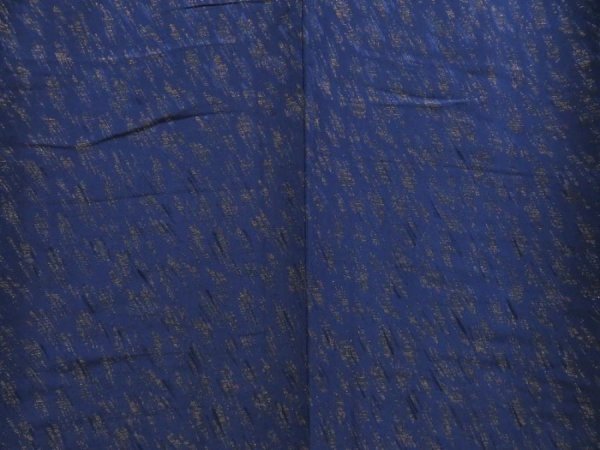 Photo5: 5217T14z900 Vintage Japanese Kimono Silk URUSHI KOMON  Navy (5)