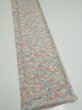 Photo2: 2P08z40  Japanese Kimono Silk  FABRIC Folding fan Light gray 59.8x7.9 (2)