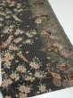 Photo2: 2P01z60  Japanese Kimono Crepe Silk  FABRIC Sakura Black-Gray 40.9x14.2 (2)